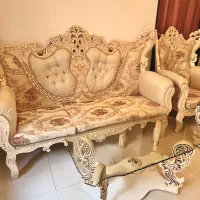 مبل ۷ نفره سلطنتی تمام چوب با میز و عسلی و حمل|مبلمان خانگی و میز عسلی|زنجان, |دیوار