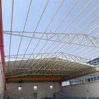 ساخت سوله اسکلت خرپا پوشش سقف ساندویچ پنل شیروانی