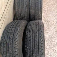 چهار عدد لاستیک چهار عدد قالپاق|قطعات یدکی و لوازم جانبی|اهواز, شریعتی جنوبی|دیوار