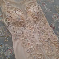 لباس مجلسی سایز ۴۰-۴۲ رنگ کرمی