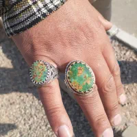 انگشتر نقره، فیروزه نیشابور دست ساز