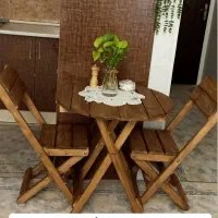 میز وصندلی گرد دونفره