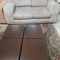 میز جلومبلی چوبی قهوه ای