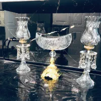 ست سه تیکه کشول و شمعدان بوهمیا