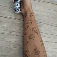 اسپری تتو موقت + طرح تتو|آرایشی، بهداشتی، درمانی|سبزوار, ولیعصر (نجار آباد)|دیوار