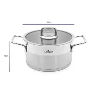 سرویس قابلمه استیل کفه چدن درب فلت یونیک UN-9990|ظروف پخت‌وپز|تهران, ائمه اطهار|دیوار