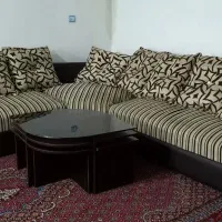 مبل ال تمیز ۷نفره به همراه عسلی|مبلمان خانگی و میز عسلی|قم, دانش|دیوار