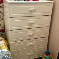 دراور ۵ کشو سفید|جاکفشی، کمد، دراور|گنبد کاووس, |دیوار