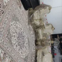 مبل هفت نفره سالم در حد نو با عسلی