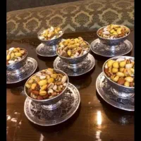 قلمزنی بدون واسط ۱۲تکه باهم ۶ کاسه ۶ عدد پیش دستی