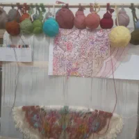 قالی بافی با تمام وسایل دفعه چاقو شیش|تابلو فرش|تبریز, |دیوار