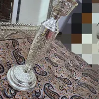 آینه و شمعدان شبه نقره عروس|آینه|یزد, |دیوار