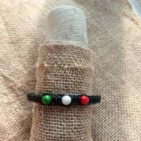 دستبند چرمی بافت پرچم