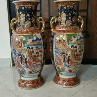 کنار سالنی گلدان جفت ۶۰ سانتی‌متری