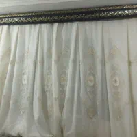 پرده استر دار به همراه چوب پرده|پرده، رانر، رومیزی|اهواز, سپیدار|دیوار
