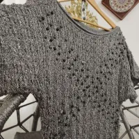 بافت زنان سایز بزرگ طوسی خوشنرگ  نو|لباس|قم, بنیاد|دیوار