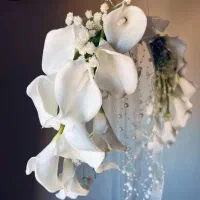 دسته گل عروس|صنایع دستی و سایر لوازم تزئینی|بهار, |دیوار