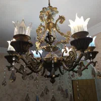 یک جفت لوستر شش شعله