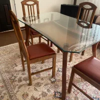 میز نهار خوری چهار نفره میزش شش نفره هست|میز و صندلی غذاخوری|میاندوآب, |دیوار