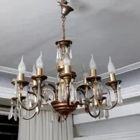 لوستر تمام برنجی اصل قدیمی سالم