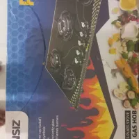 گاز ۵شعله شیشه ای به قیمت میدم قسطی میدم با چک