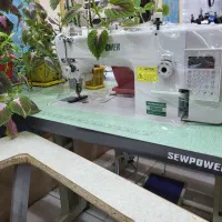 چرخ خیاطی صنعتی ۲ پایه دهنه بلند ۱۲ درجه