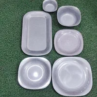 سرویس ملامین رنگ طوسی 4گوش قیمت قبل|ظروف سرو و پذیرایی|مشهد, کارمندان دوم|دیوار