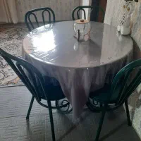میز ناهار خوری فلزی ۴نفره