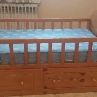 تخت کودک چوب روسی ، بتشک رویال، نو ، استفاده نشده