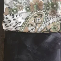 درود دوقبارخ پارچه چادوری مجلسی رنگی ومشکی