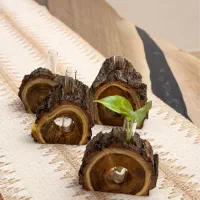 گلدان قلمه چوبی دکوری