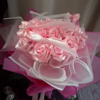 دسته گل روبانی