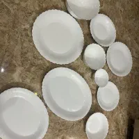 ۴دست ظرف کامل ۱۱پارچه سفید