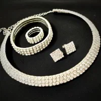 سرویس نگین دار ۳لاین ضدریزش ضدحساسیت نو|زیورآلات و اکسسوری|قم, بنیاد|دیوار