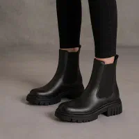 نیم بوت زنانه چلسی دوطرف کش-مشکی..درب منزل|کیف، کفش، کمربند|لواسان, |دیوار