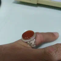 انگشتر نقره با نگین عقیق با کاغذ خرید|جواهرات|زرندیه, |دیوار