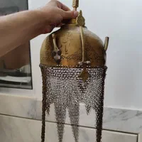 کلاه خود تمام برنجی و قلمکاری شده|کلکسیون اشیاء عتیقه|تهران, هرندی|دیوار