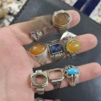انگشتر نقره. چاقو .تسبیح سندلوس