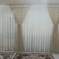 پرده حریر ترک پلیسه در حد نو|پرده، رانر، رومیزی|چگنی, |دیوار