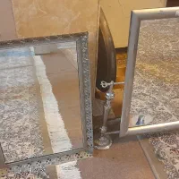 دوعدد ائینه المنیوم وبرنجی