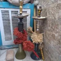 دوتا قلیون یکی چوبی رخ پیرمرد یکی هم برنجه|کلکسیون و سرگرمی|چهاردانگه (تهران), |دیوار