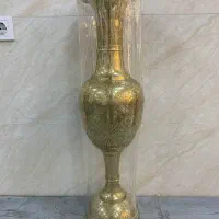 گلدان برنزی پاکستانی قلم کاری شده اصل برنز