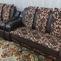 مبلمان ۷ نفره چرم و پارچه  در حد نو|مبلمان خانگی و میز عسلی|شیراز, پارک آزادی|دیوار