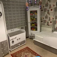 سرویس تختخواب کودک و نوجوان طرح بردی بامبینو|تخت و صندلی بچه|تهران, سوهانک|دیوار