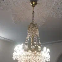 دو عدد لوستر قدیمی آنتیک کریستال اصل|لوستر و چراغ آویز|تهران, شهرک شریعتی|دیوار