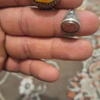 انگشتر عقیق زرد.پنج تن