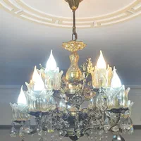 لوستر۵شاخه ۲عدد|لوستر و چراغ آویز|تهران, سبلان (لشگر)|دیوار