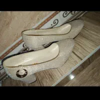 فروش کفش مجلسی رنگ طلایی سایز ۳۸|کیف، کفش، کمربند|سرشیو, |دیوار
