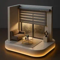 تولیدی پرده زبرا شید دو مکانیزم پانچی و...