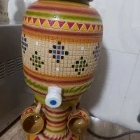 کلمند سوفالی کار شده پایه دار دارای دو لیوان نو